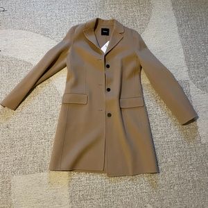 Theory Camel Wool Coat Size S NWT